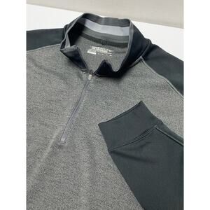 Nike Golf Shirt Mens XXL Grey Quarter Zip Fleece Pull Over Performance